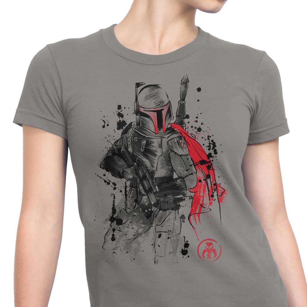 Bounty Hunter Sumi-e Women's Fashion Apparel - T-Shirts and Premium T-Shirts