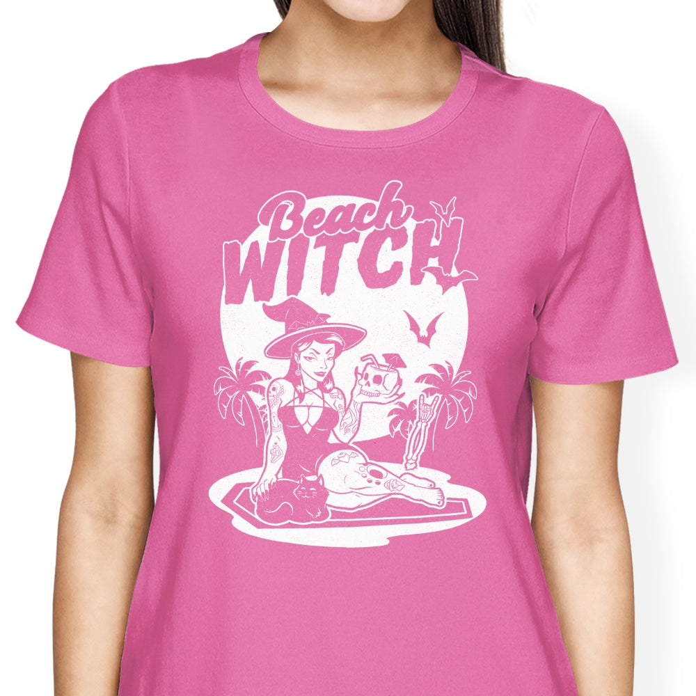 Studio Mootant Women's Beach Witch T-Shirts in Various Sizes