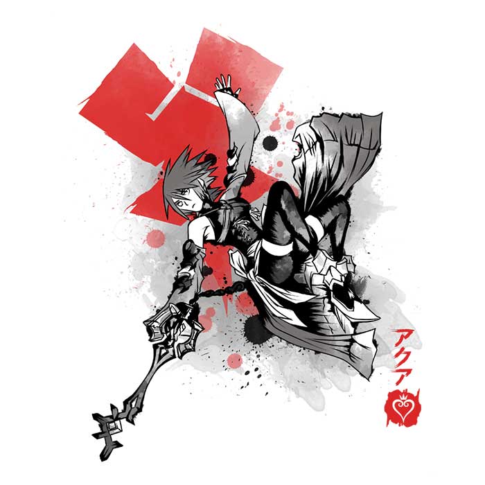 Keyblade Master Sumi-e Women's Fashion Apparel - T-Shirts and Premium T-Shirts