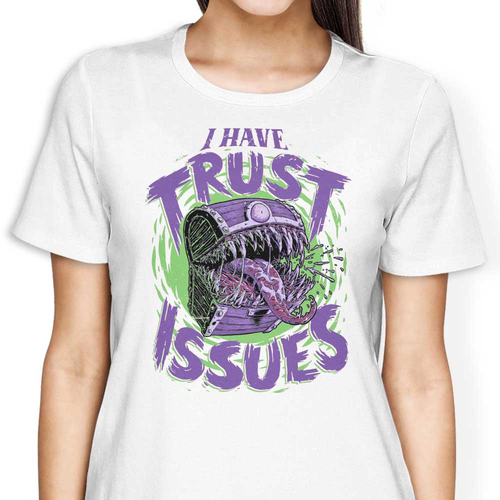 Women's Clothing with 'I Have Trust Issues' Design from Studio Mootant