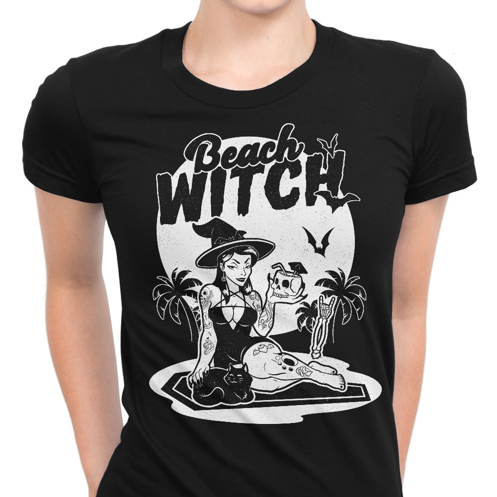 Studio Mootant Women's Beach Witch T-Shirts in Various Sizes