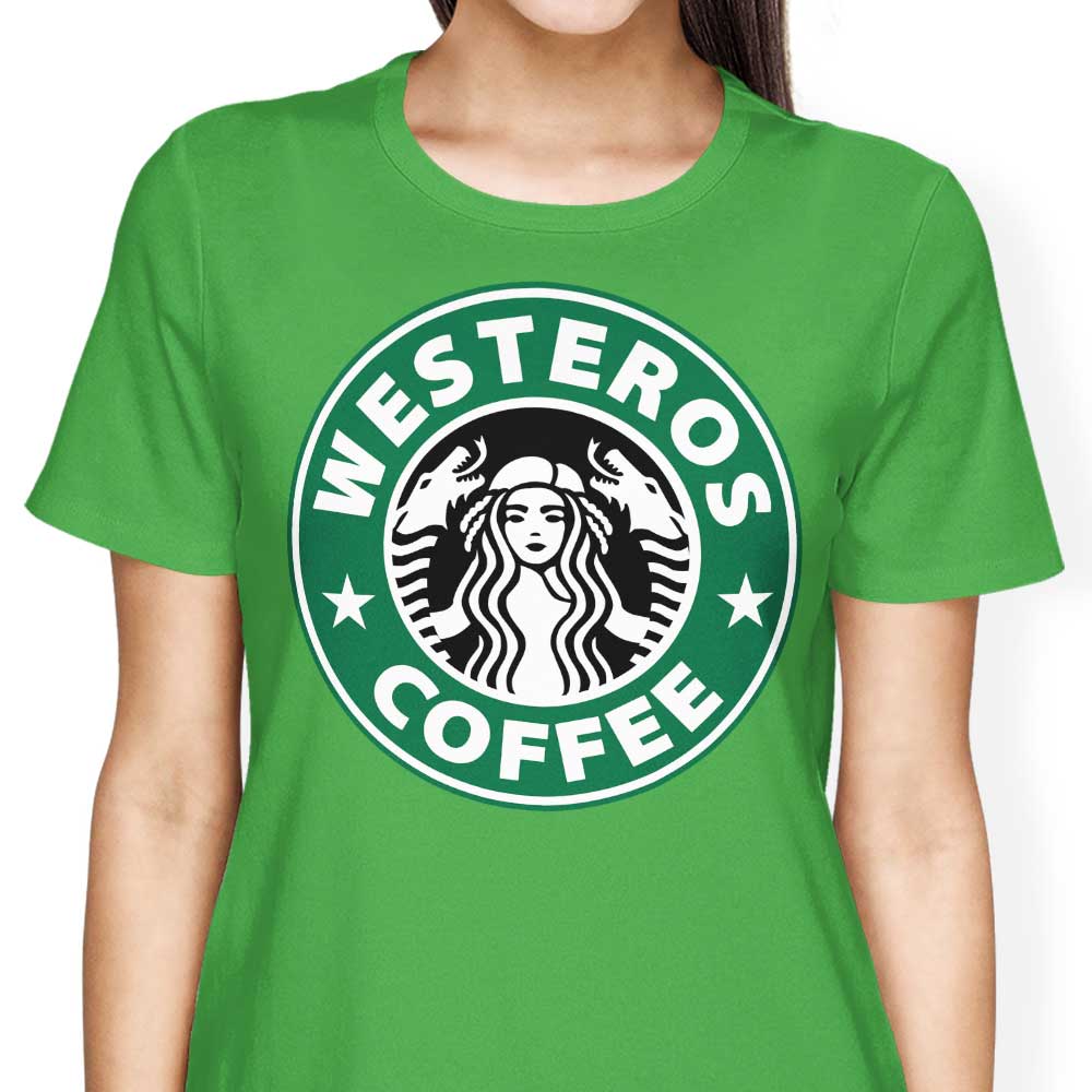 Ursula Lopez's Westeros Coffee Women's Fashionable T-Shirts