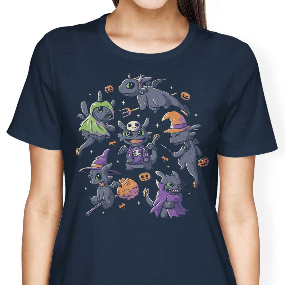 Spooky Halloween Dragon Women's Apparel - Trendy T-Shirts