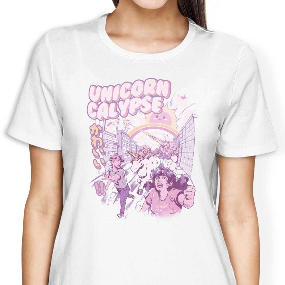 Ilustrata's Unicorn Calypse - Stylish Women's T-Shirts in Various Sizes