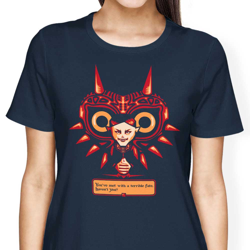 Demonigote's Masked Fate - Stylish Women's T-Shirts in Various Sizes