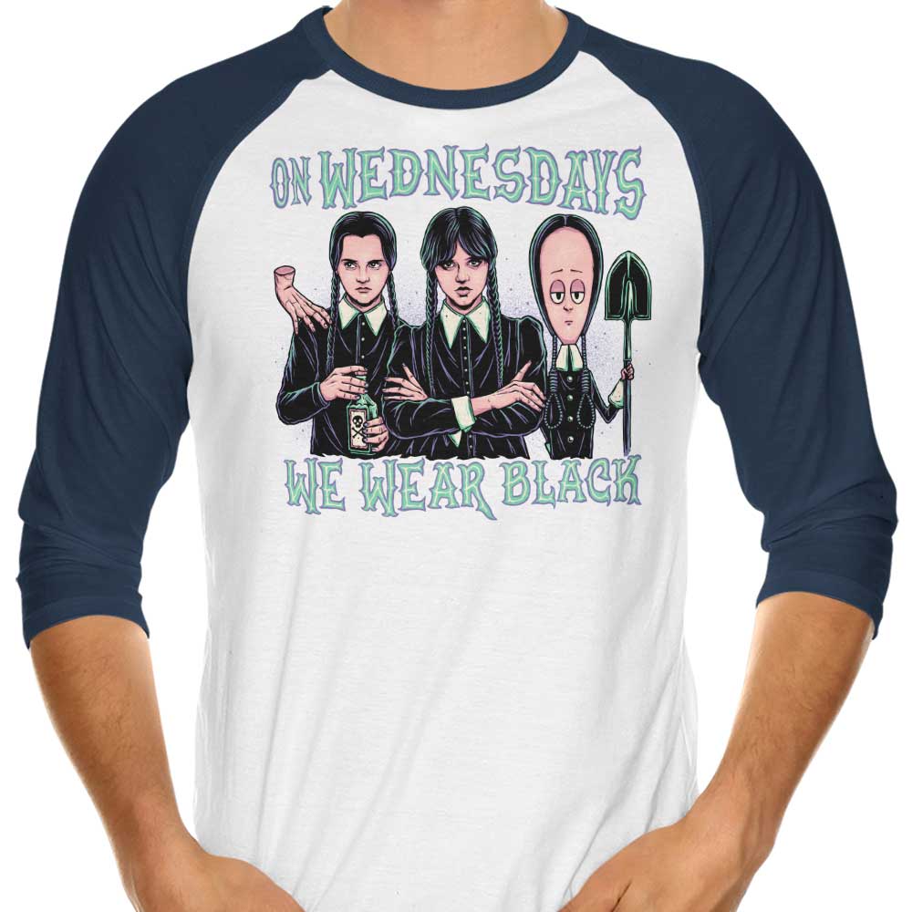 Wednesday Club Three - Quarter Sleeve Raglan Style T - Shirt for Casual Wear