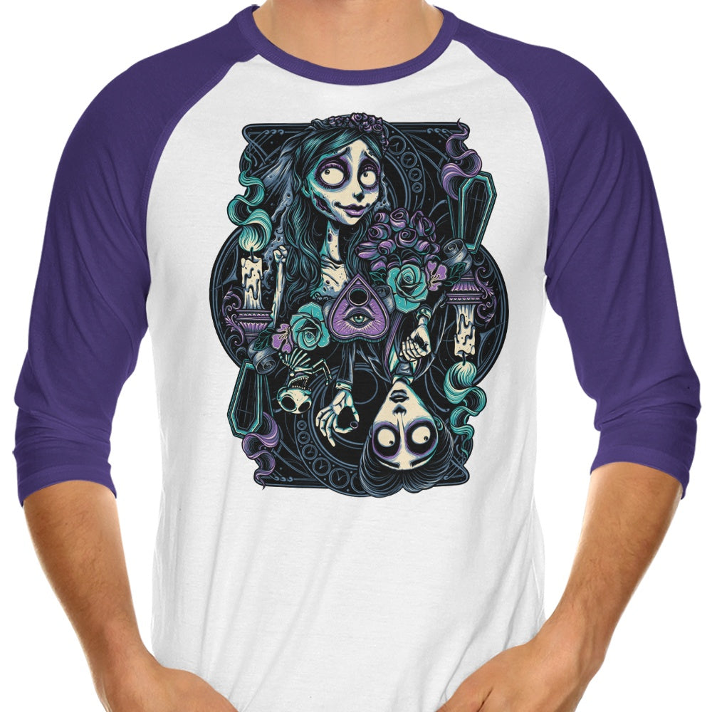 Stylish 3/4 Sleeve Raglan T-Shirt for Bride and Victor