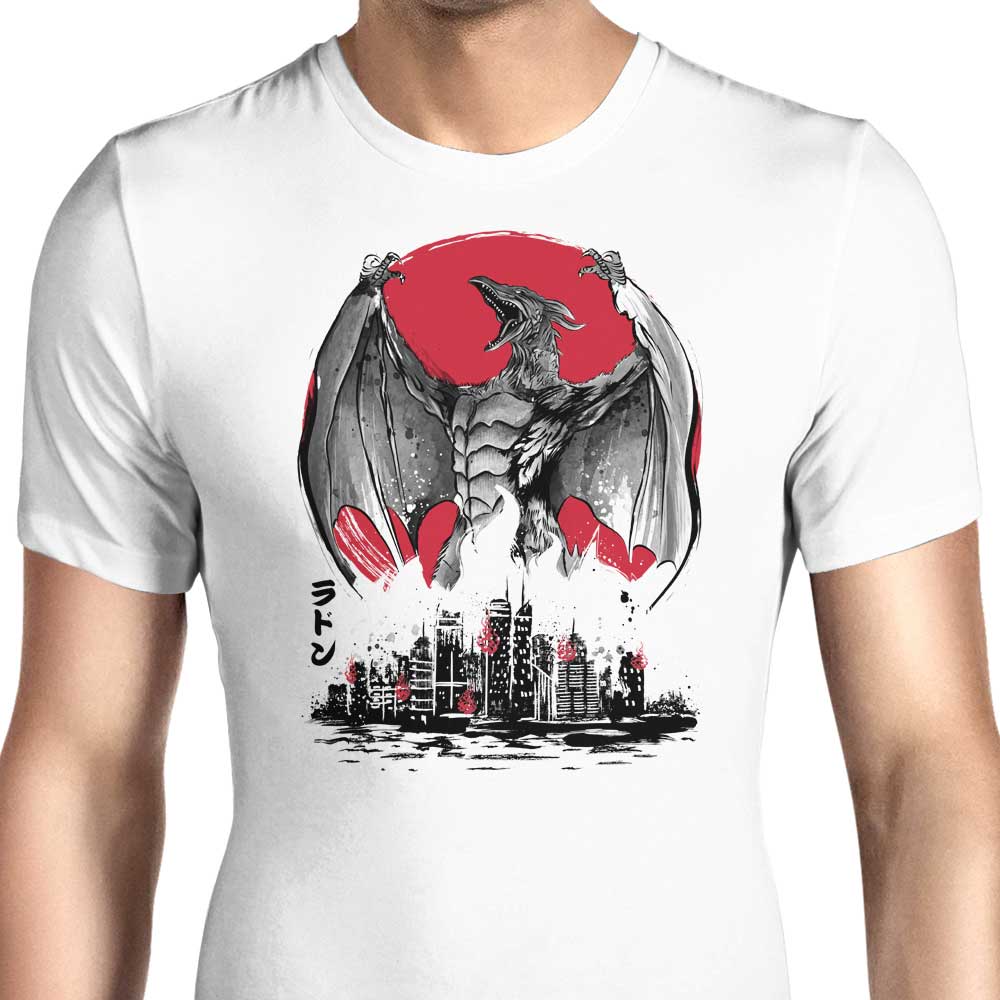 Dr. Monekers' Pteranodan Rising Sumi-e Men's Stylish Cotton Apparel