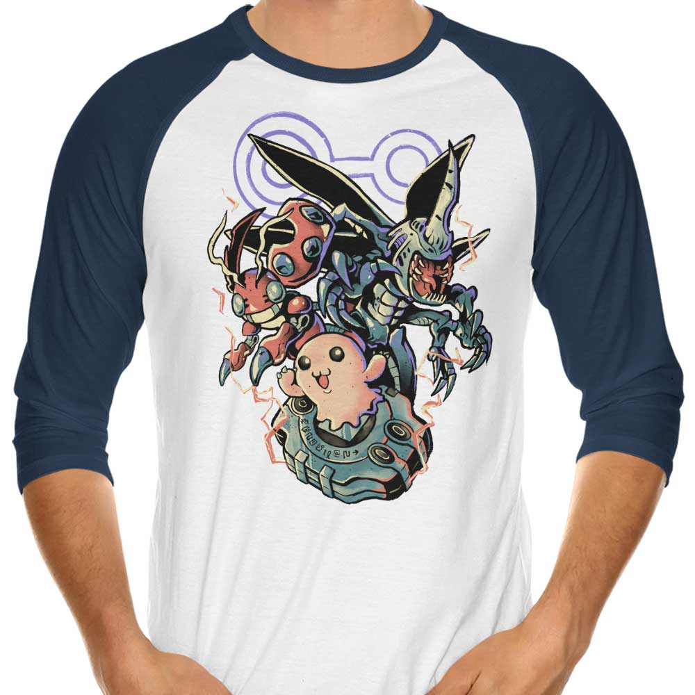 Digital Insect Evolution 3/4 Sleeve Stylish Raglan T-Shirt