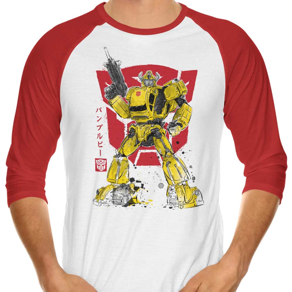 Dr. Monekers' Bumble Sumi-e 3/4 Sleeve Raglan Stylish T-Shirt