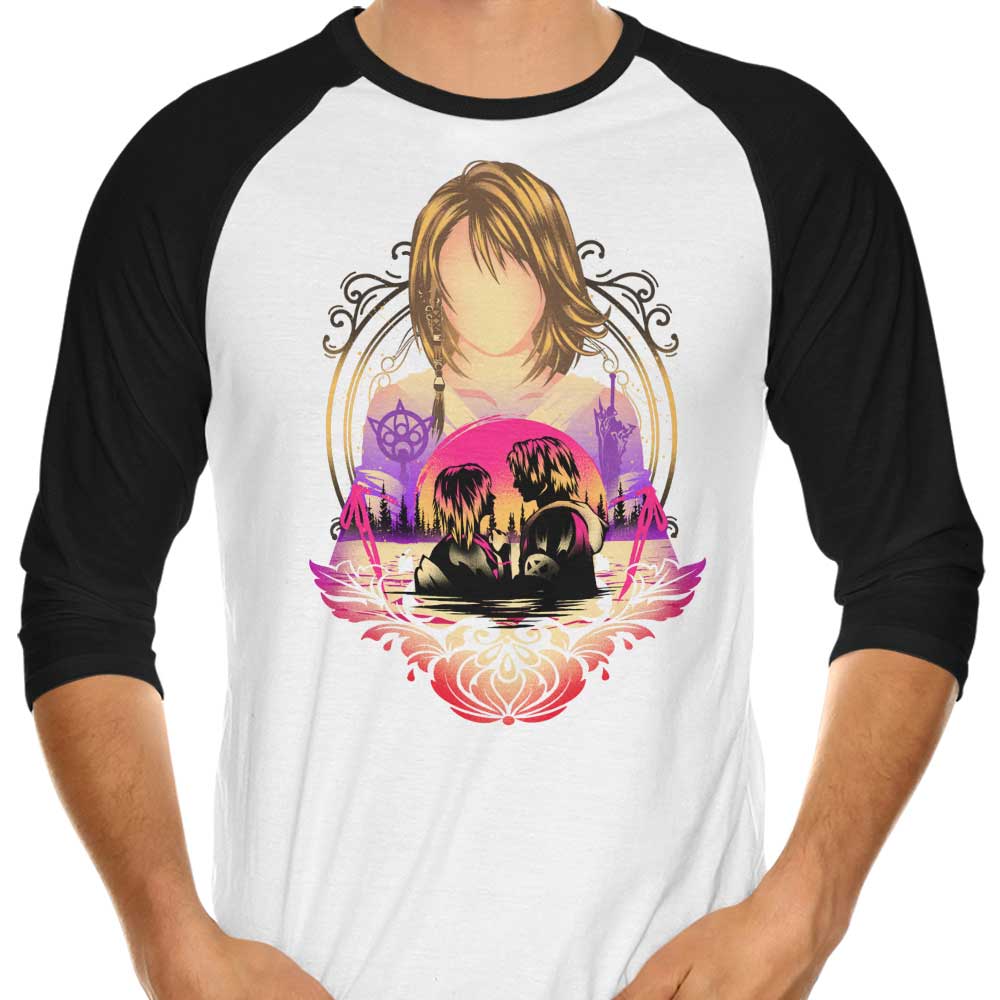 Stylish Lady Summoner 3/4 Sleeve Raglan Women's T-Shirt