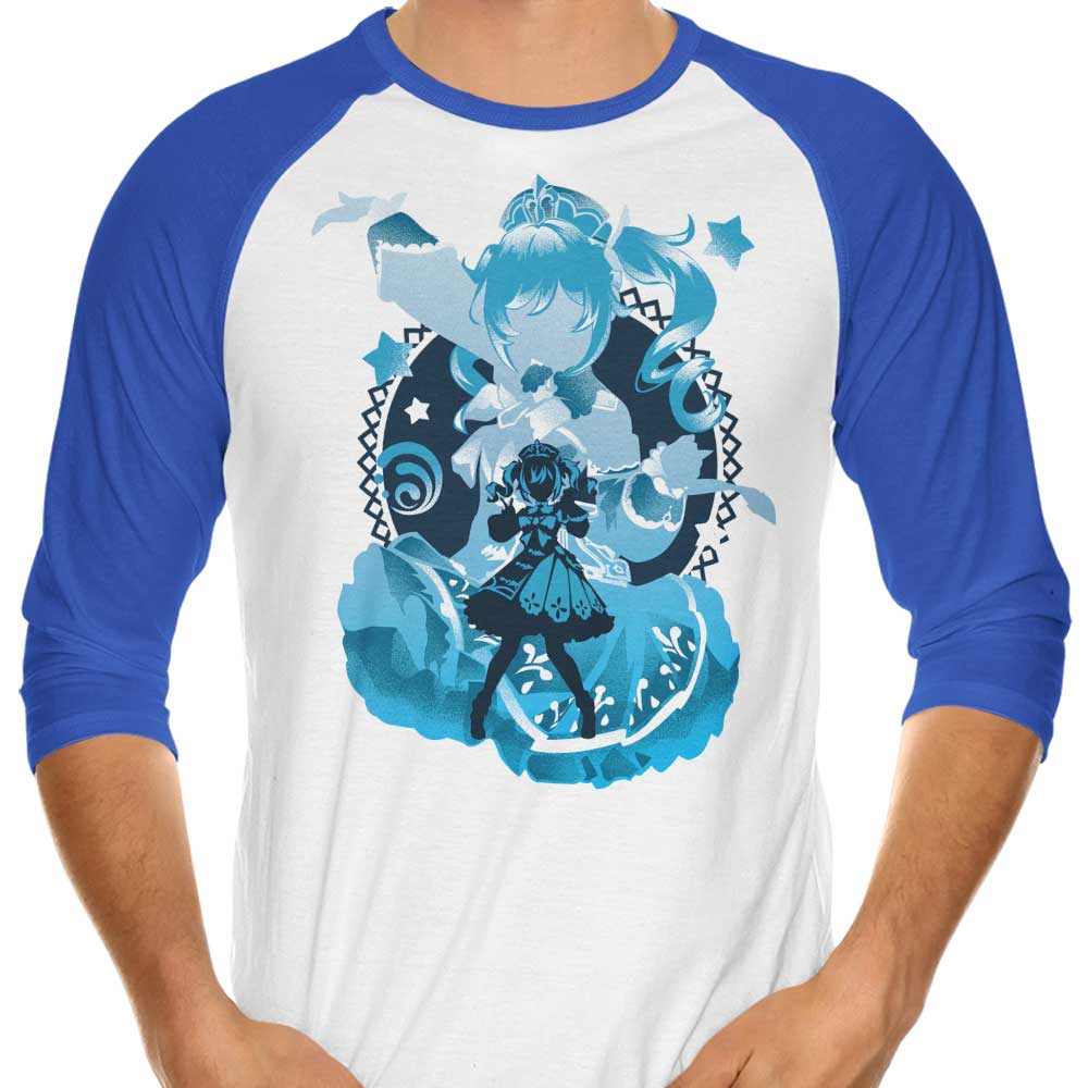 Shining Idol Barbara - Three - Quarter Sleeve Raglan Style T - Shirt for Fashion Enthusiasts