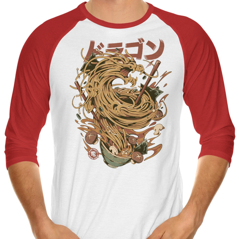 Ilustrata's Noodle Dragon 3/4 Sleeve Raglan Style T-Shirt