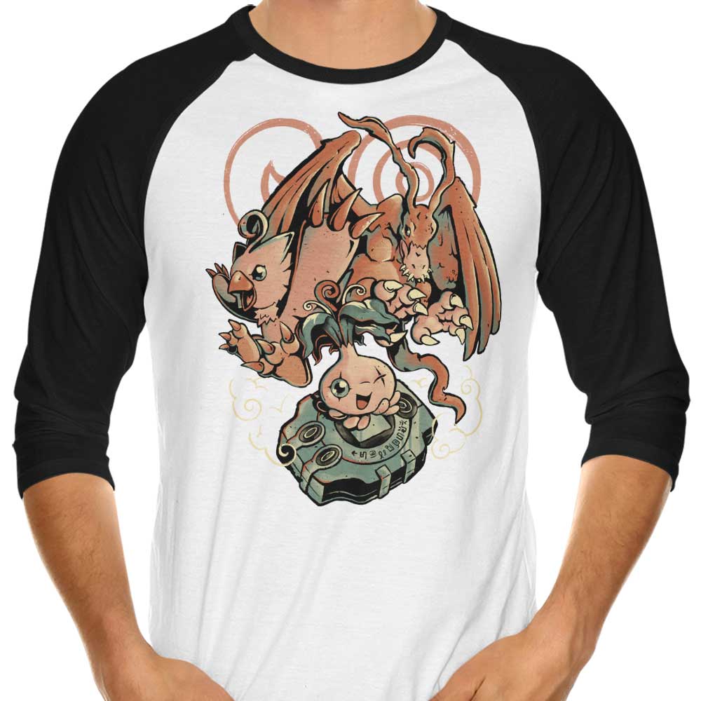 Digital Bird Evolution 3/4 Sleeve Raglan Stylish T-Shirt