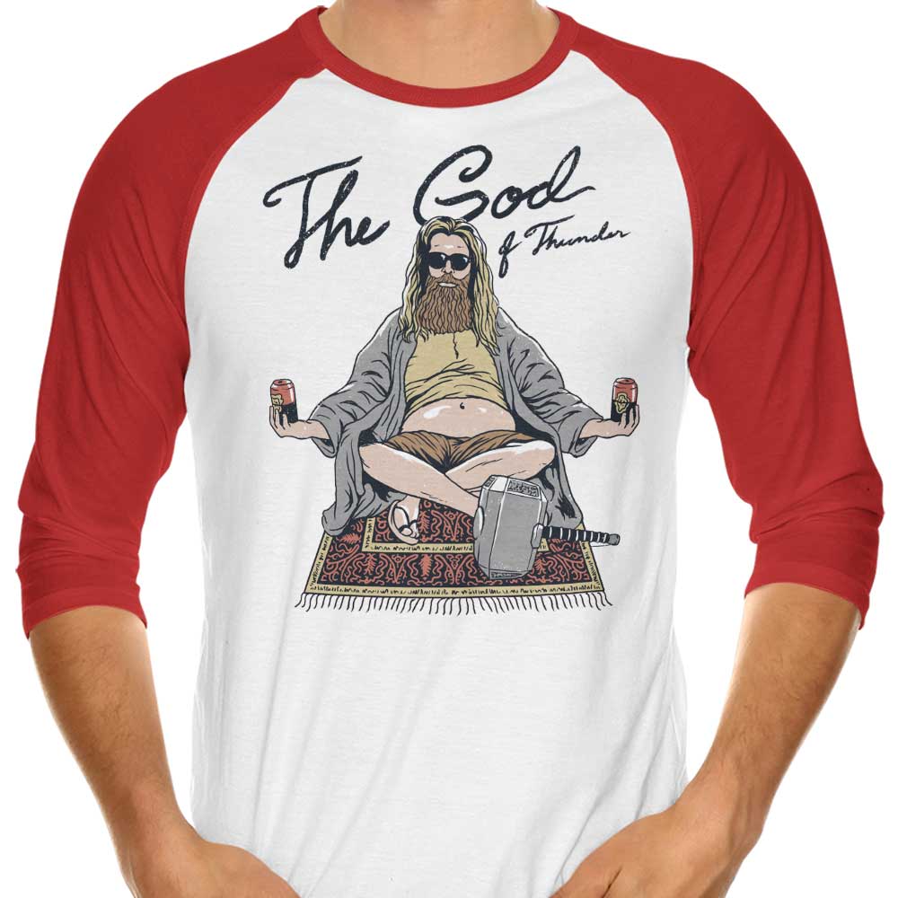 Thor Lebowski 3/4 Sleeve Raglan Style T-Shirt for Fashion Enthusiasts