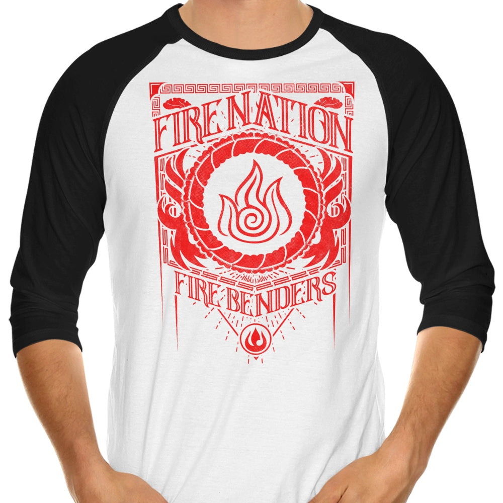 Classic Arinesart 3/4 Sleeve Raglan Style Fire T-Shirt for Fashion Enthusiasts