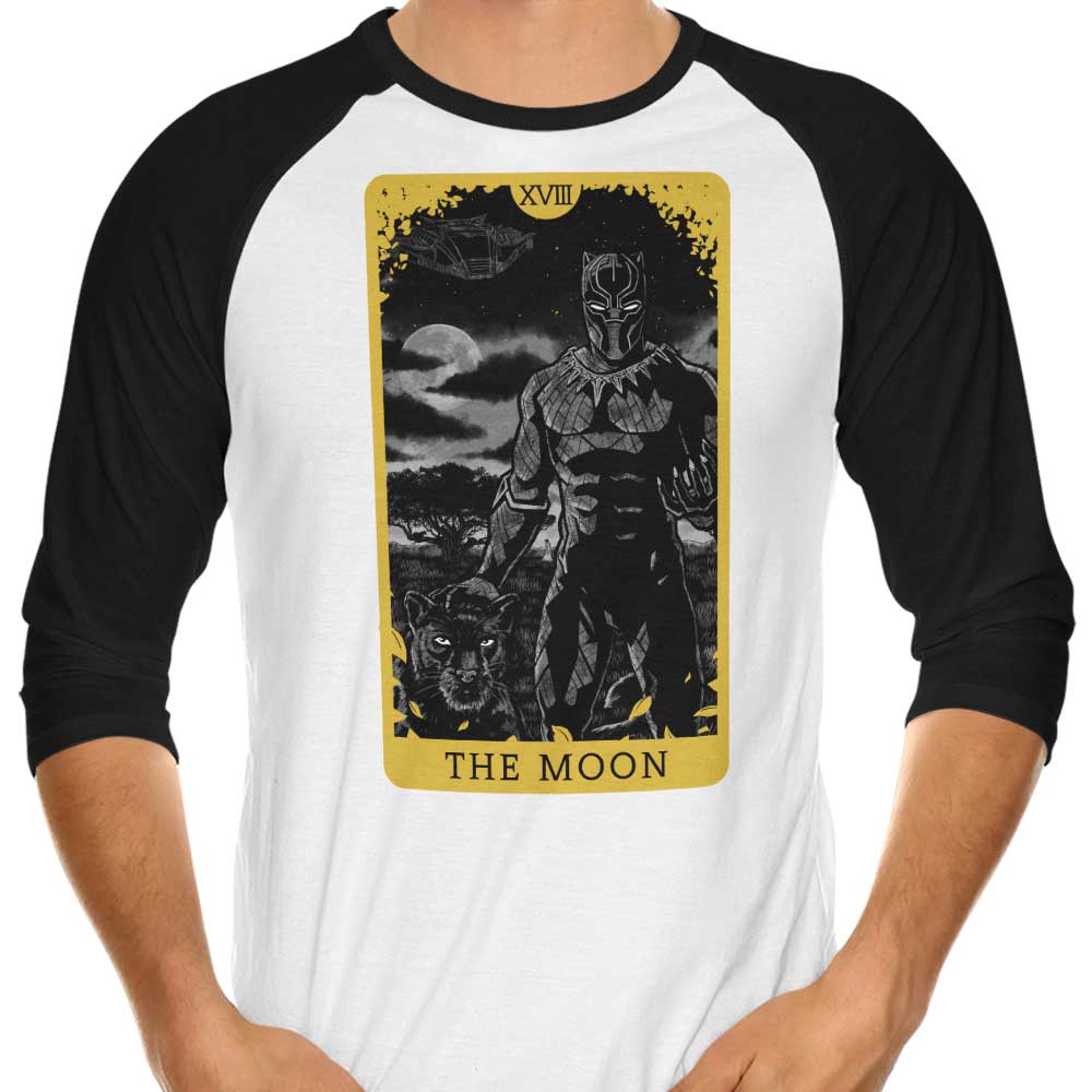 Tarot - The Moon Design 3/4 Sleeve Raglan T-Shirt for Trendy Wear
