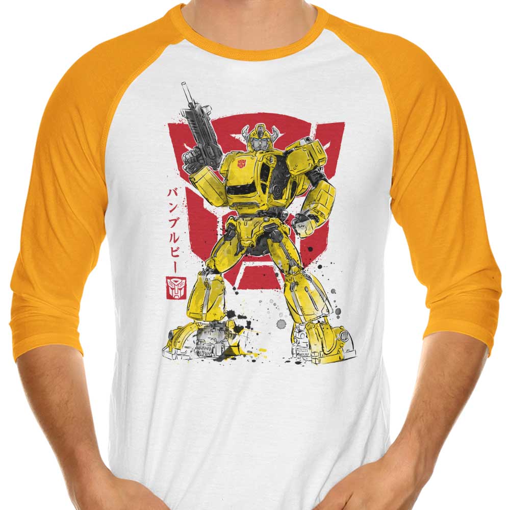 Dr. Monekers' Bumble Sumi-e 3/4 Sleeve Raglan Stylish T-Shirt