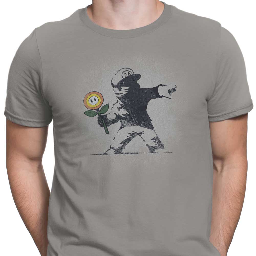 Banksy Flower Men's Clothing - Stylish T-Shirts