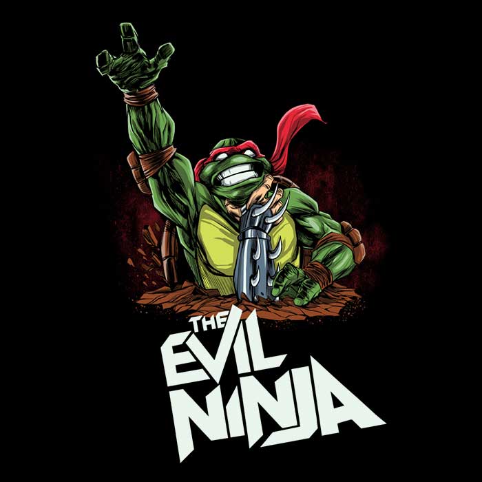 Zascanauta's Men's Evil Ninja T-Shirts in Various Sizes