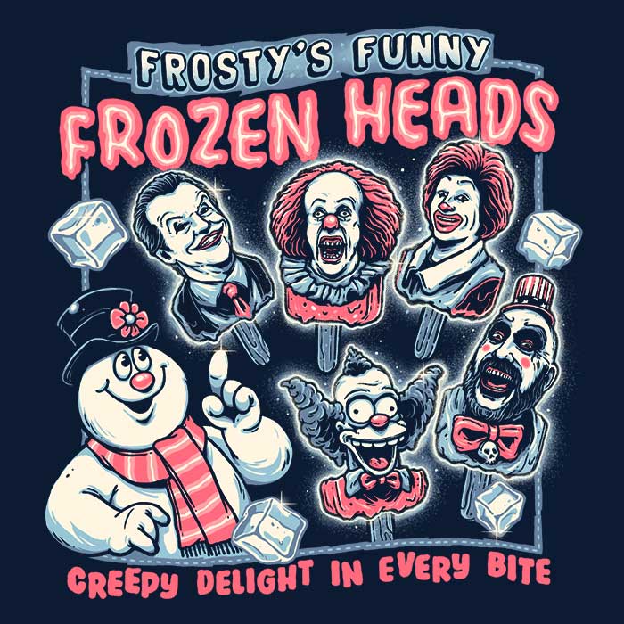 Momma Gorilla's Frozen Heads 3/4 Sleeve Raglan Style T-Shirt