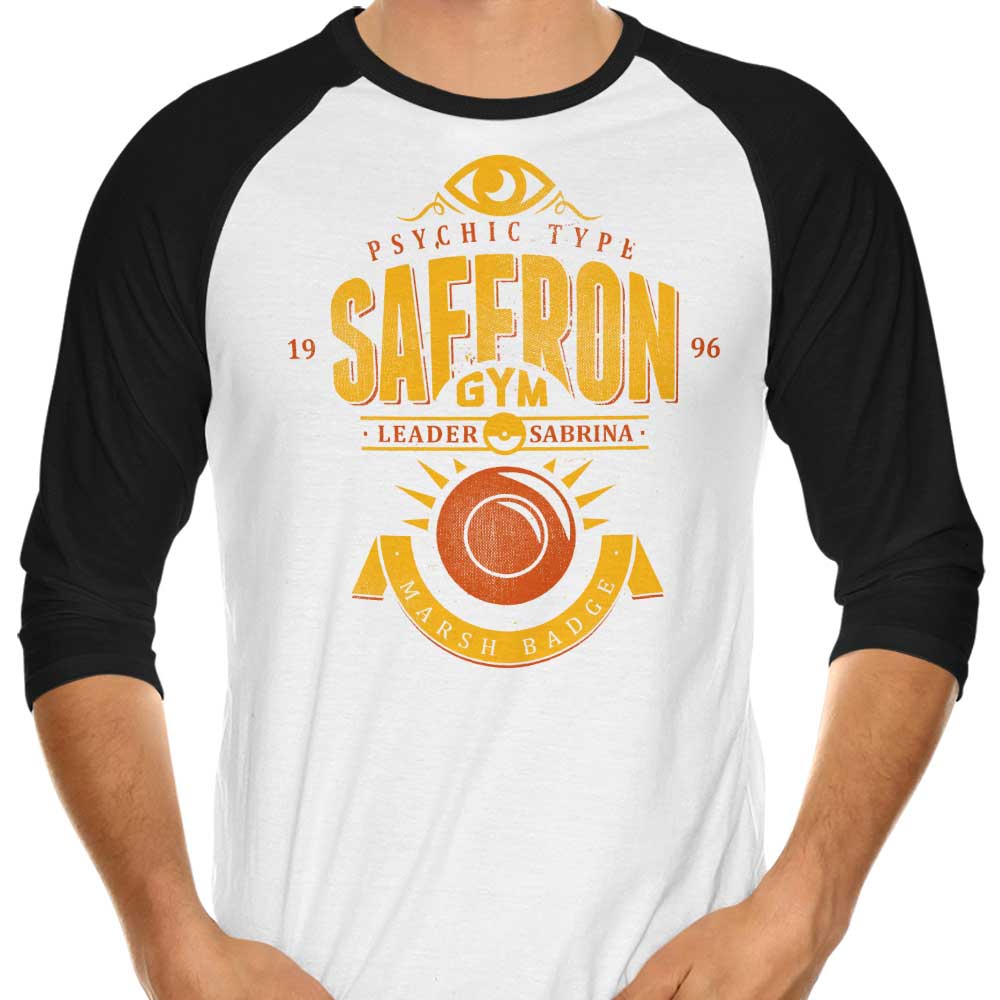 Azafran's Saffron City Gym 3/4 Sleeve Raglan Stylish T-Shirt