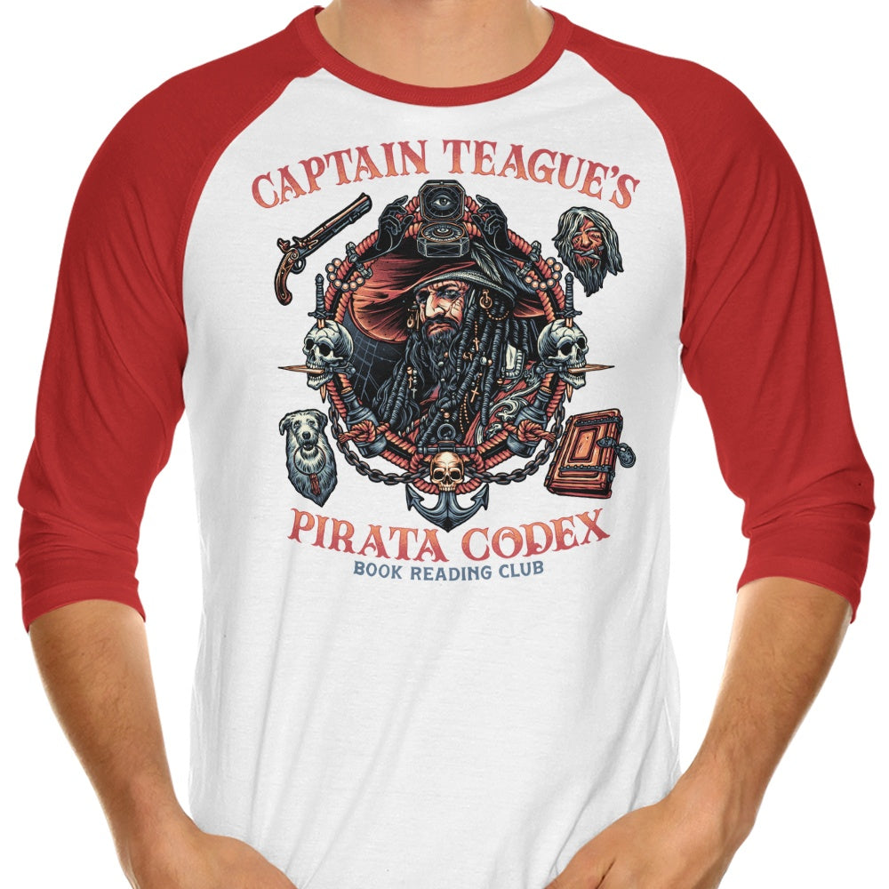Pirata Codex 3/4 Sleeve Raglan Style T-Shirt for Casual Wear