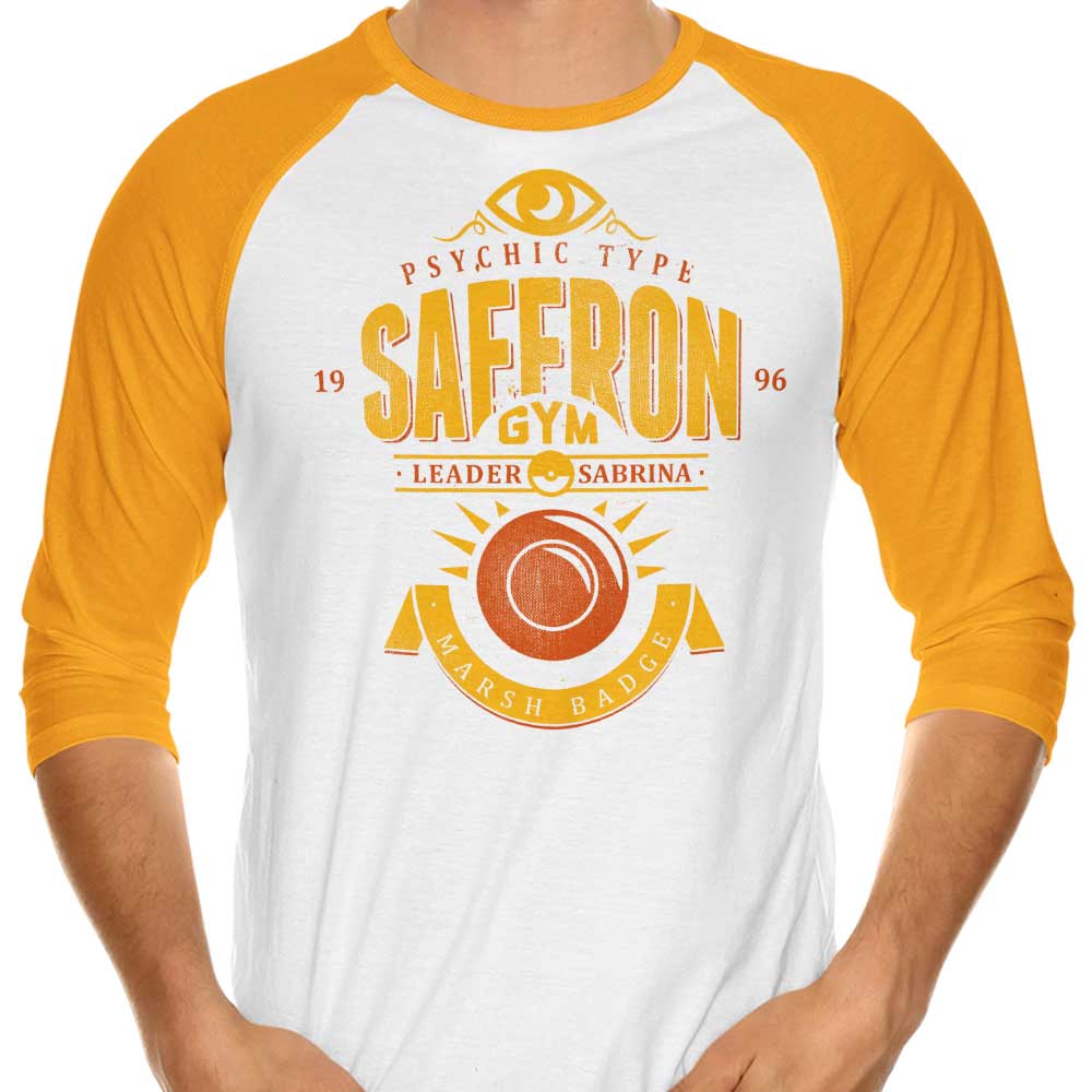 Azafran's Saffron City Gym 3/4 Sleeve Raglan Stylish T-Shirt