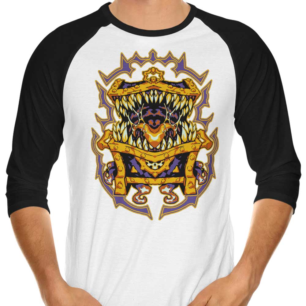 1wing's Stylish 3/4 Sleeve Raglan 'Devoured Roll' T-Shirt