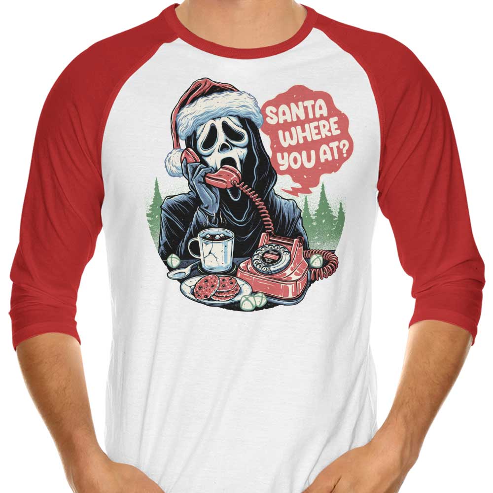 Momma Gorilla's 3/4 Sleeve Raglan T-Shirt - 'Santa Where You At'