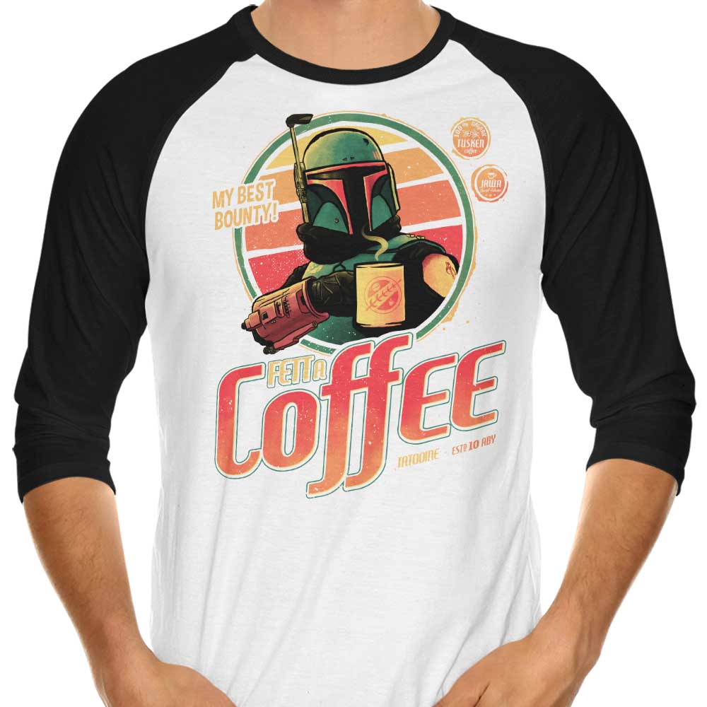 Teesgeex Fett A Coffee 3/4 Sleeve Raglan Style T-Shirt