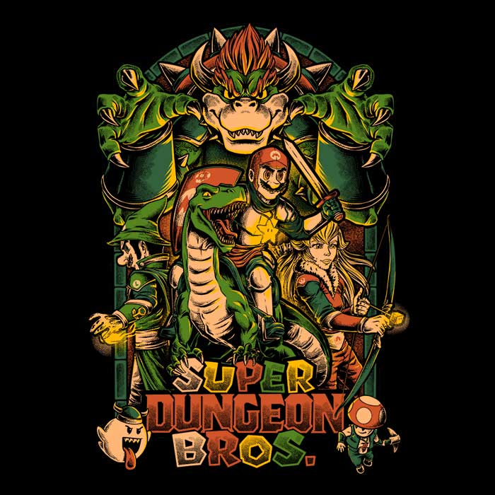 Super Dungeon Bros. Three - Quarter Sleeve Raglan Style T - Shirt for Casual Wear