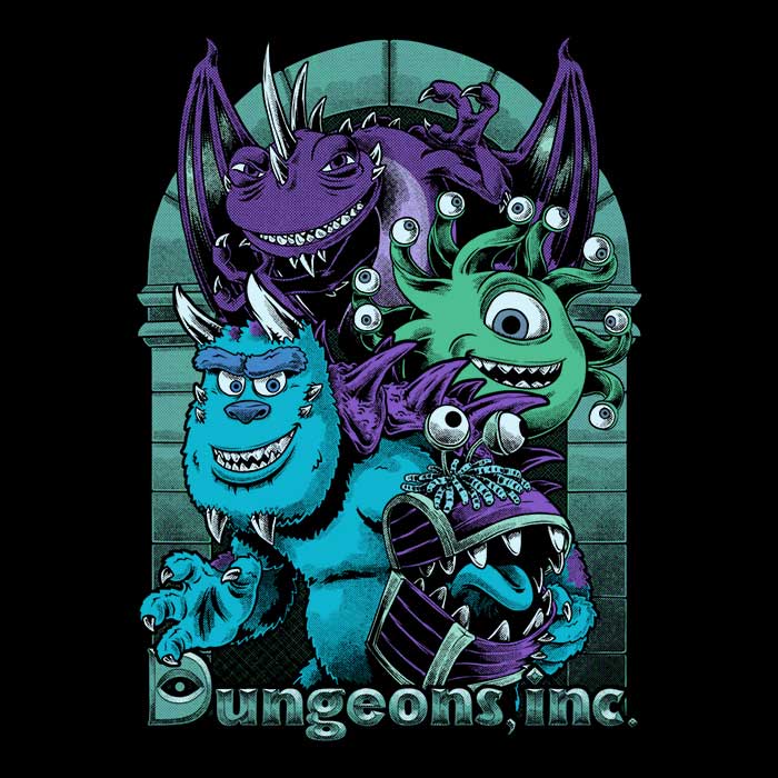Studio Mootant's Dungeons Inc 3/4 Sleeve Raglan Stylish T-Shirt