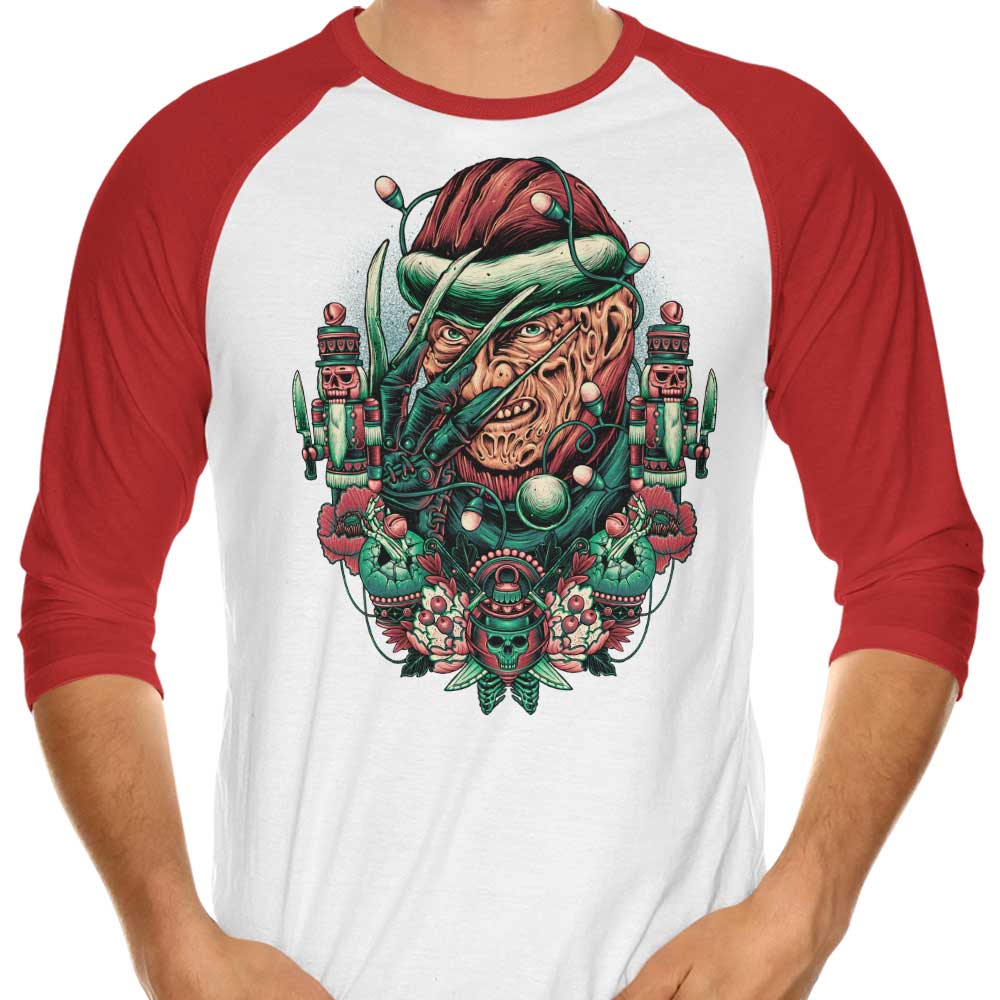 Elm Street Holidays - Stylish 3/4 Sleeve Raglan T-Shirt