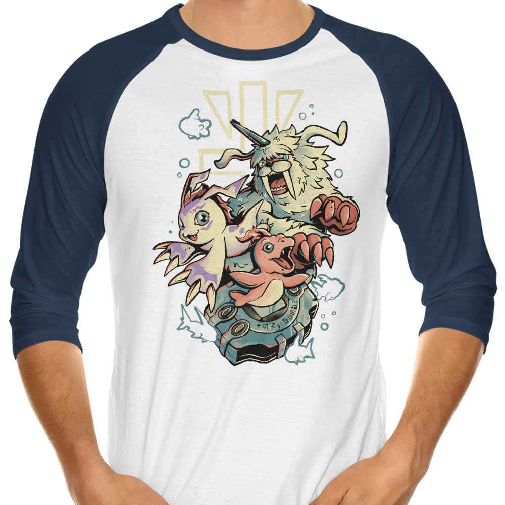 Digital Seal Evolution - Three - Quarter Sleeve Raglan Style T - Shirt