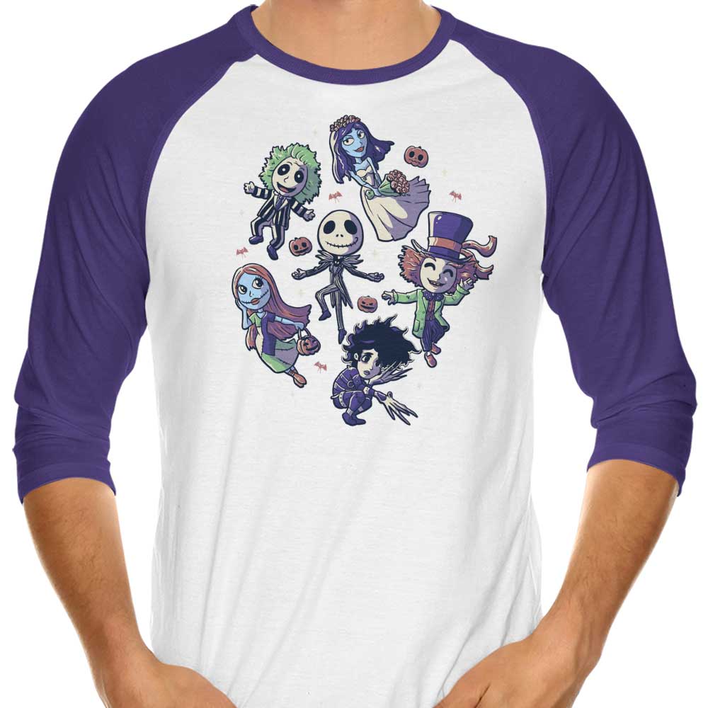 Edu.ely's Burton's Halloween 3/4 Sleeve Raglan Style T-Shirt