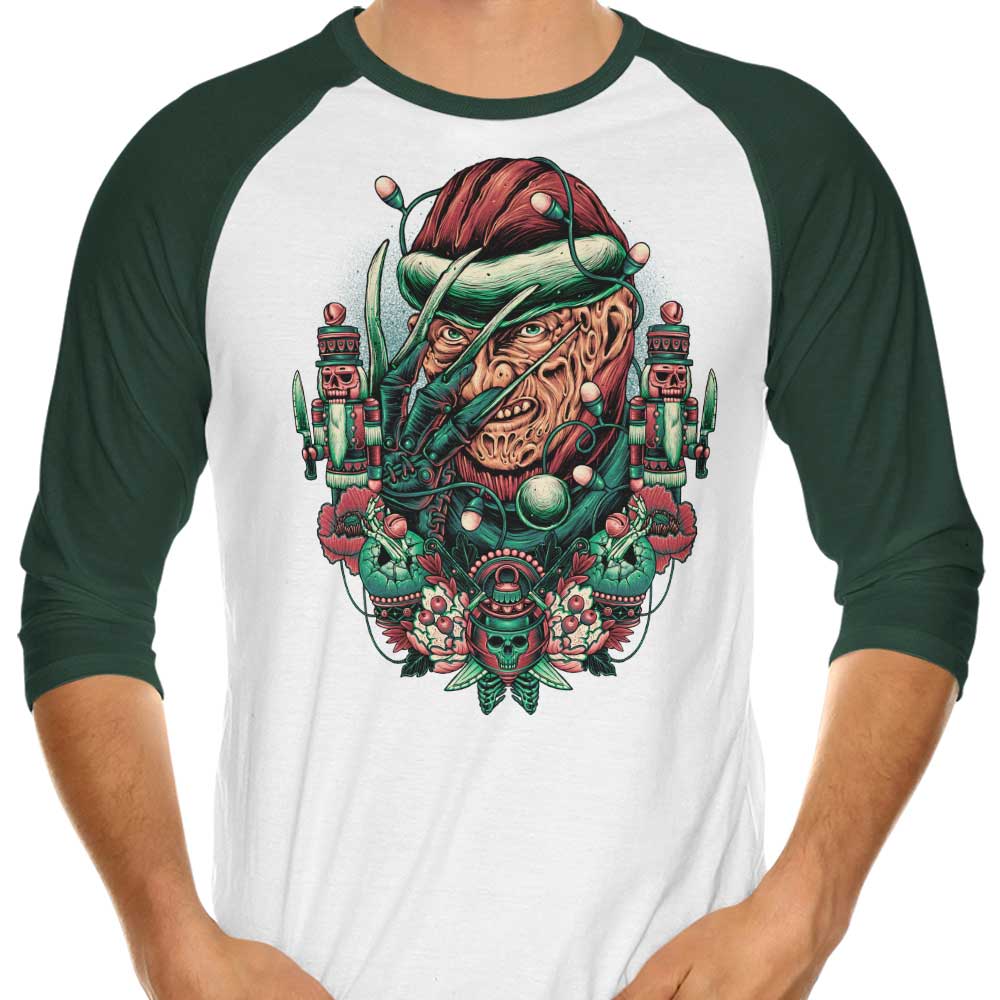 Elm Street Holidays - Stylish 3/4 Sleeve Raglan T-Shirt