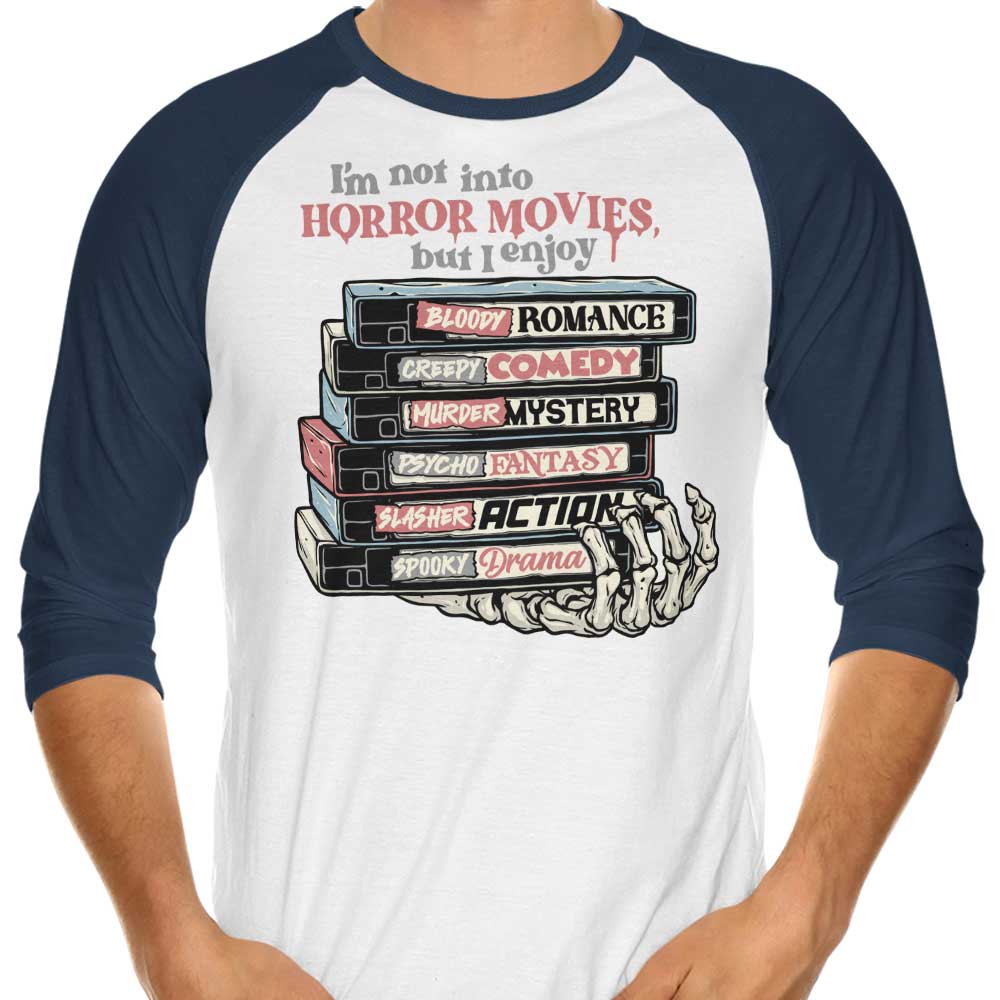 Movie Time 3/4 Sleeve Raglan Casual T-Shirt for a Relaxed Look