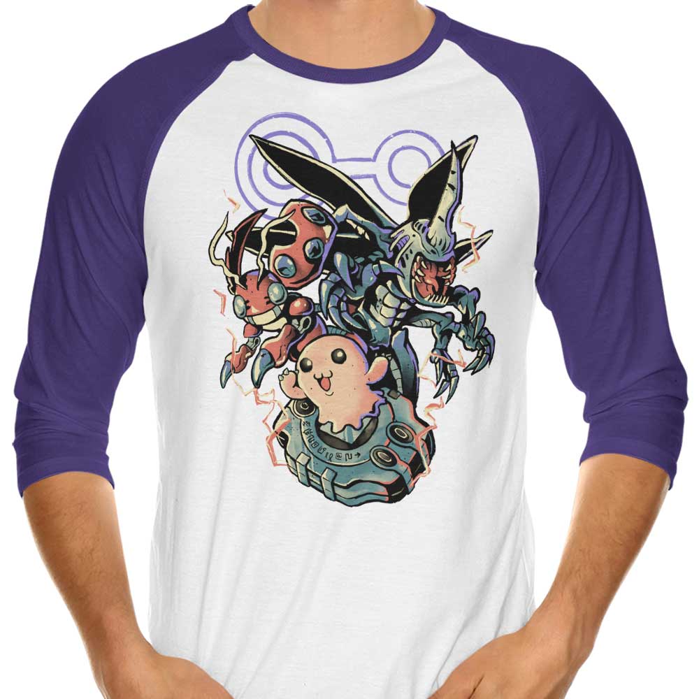Digital Insect Evolution 3/4 Sleeve Stylish Raglan T-Shirt