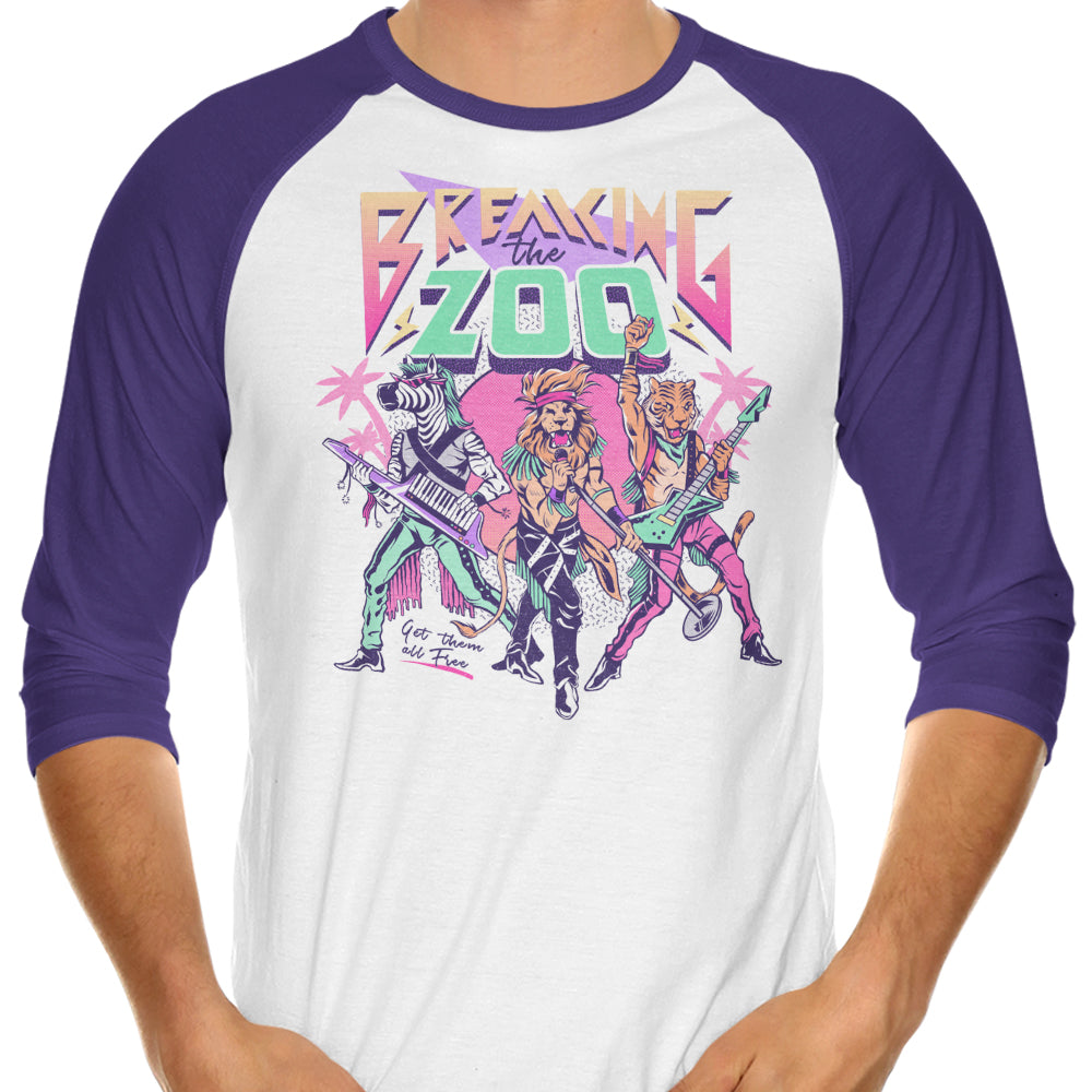Ilustrata's 3/4 Sleeve Raglan T-Shirt - Breaking Free from the Zoo