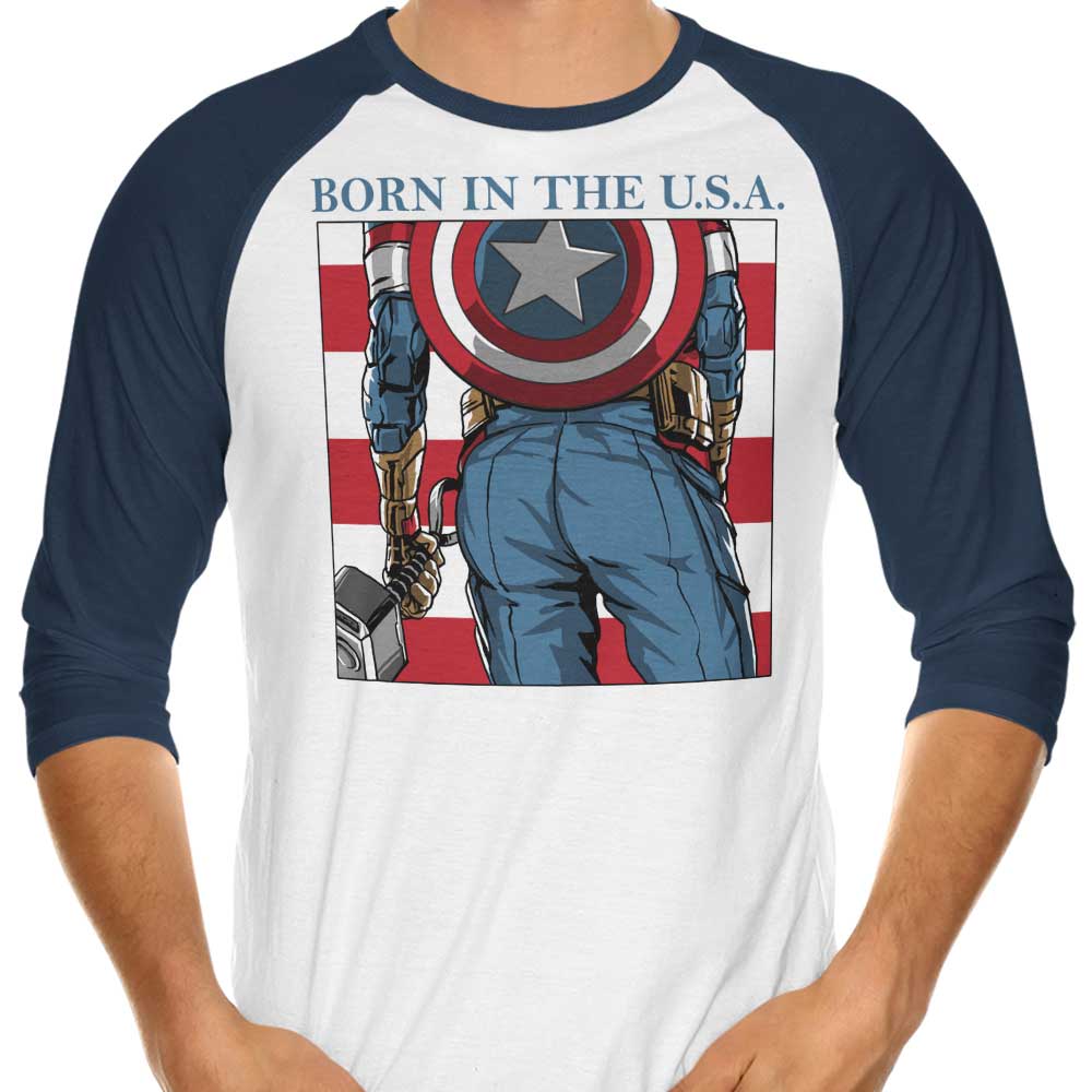 3/4 Sleeve Raglan T-Shirt Inspired by 'Born in the USA'