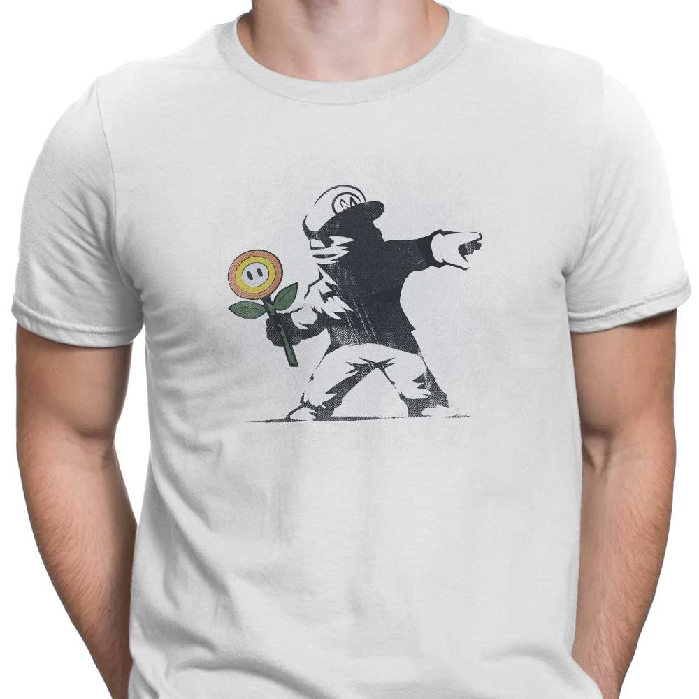 Banksy Flower Men's Clothing - Stylish T-Shirts