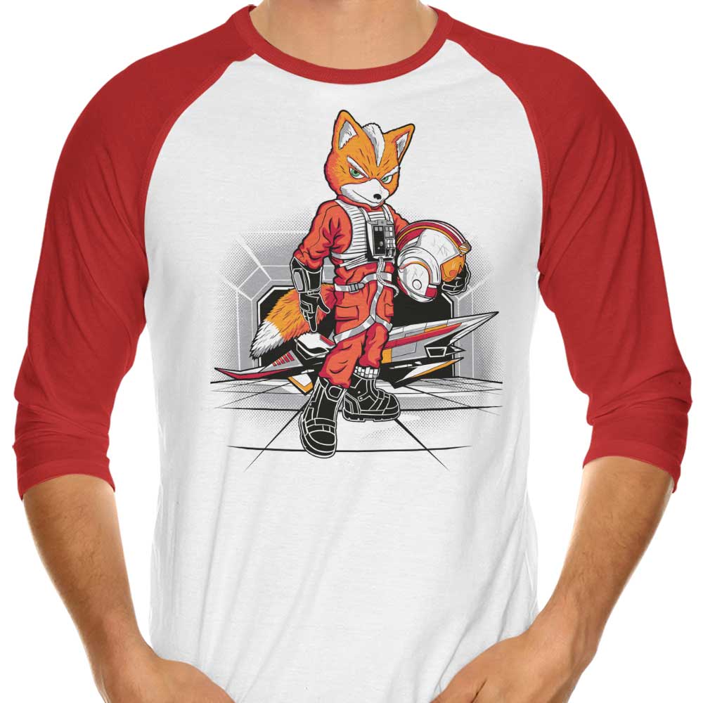 Stylish 3/4 Sleeve Rebel Fox Raglan T-Shirt by DJKopet