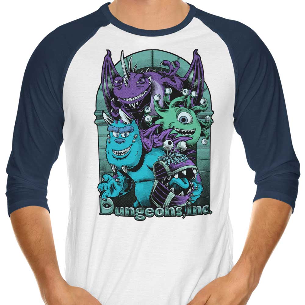 Studio Mootant's Dungeons Inc 3/4 Sleeve Raglan Stylish T-Shirt
