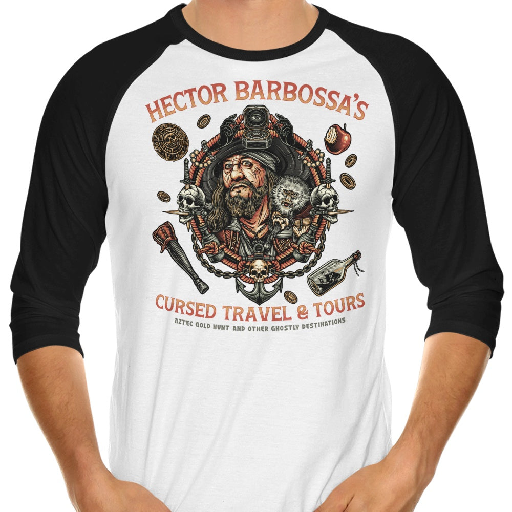 Glitchygorilla's Cursed Travel and Tours 3/4 Sleeve Raglan Stylish T-Shirt