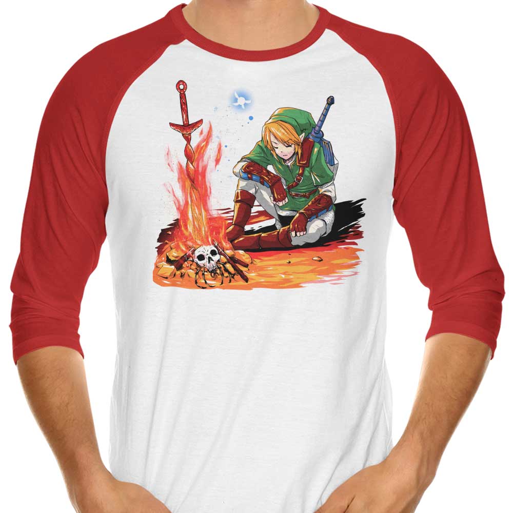 Stylish Dark Link 3/4 Sleeve Raglan T-Shirt by Coinbox Tees