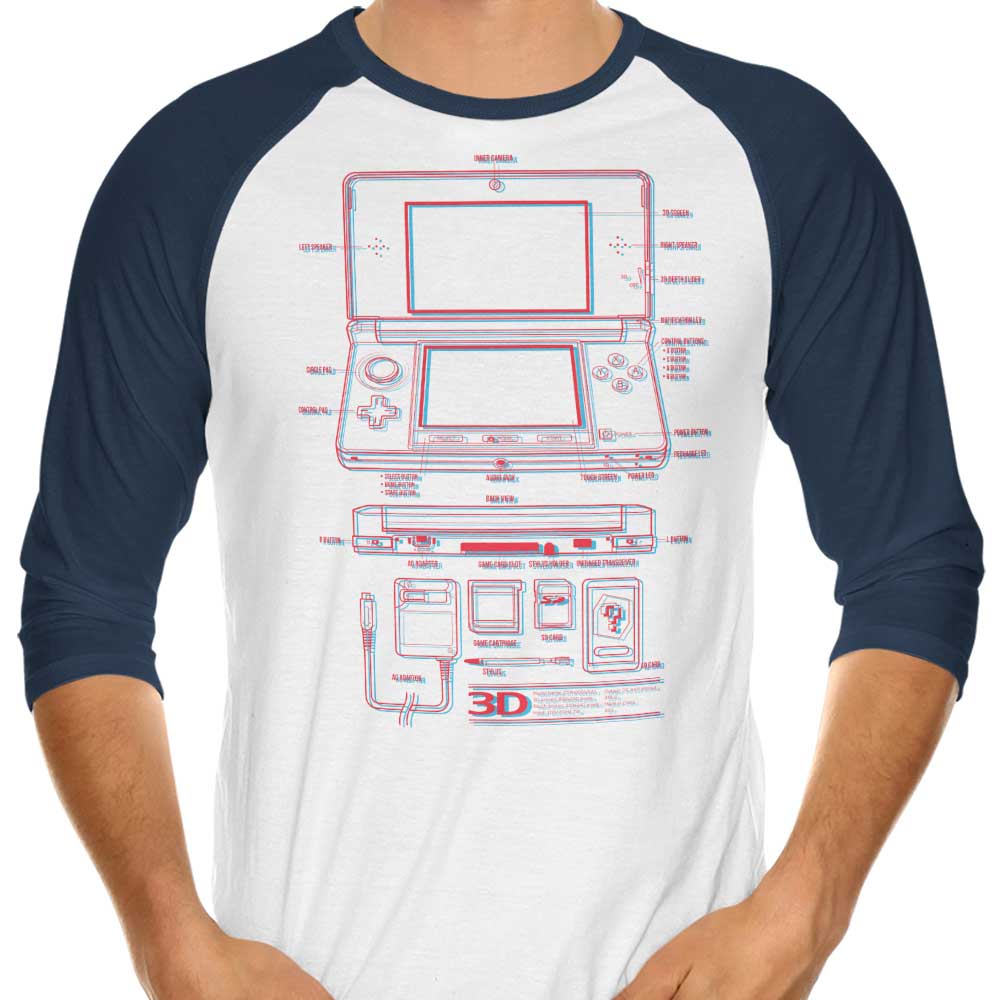 Adam Works 3DS Stylish 3/4 Sleeve Raglan T - Shirt