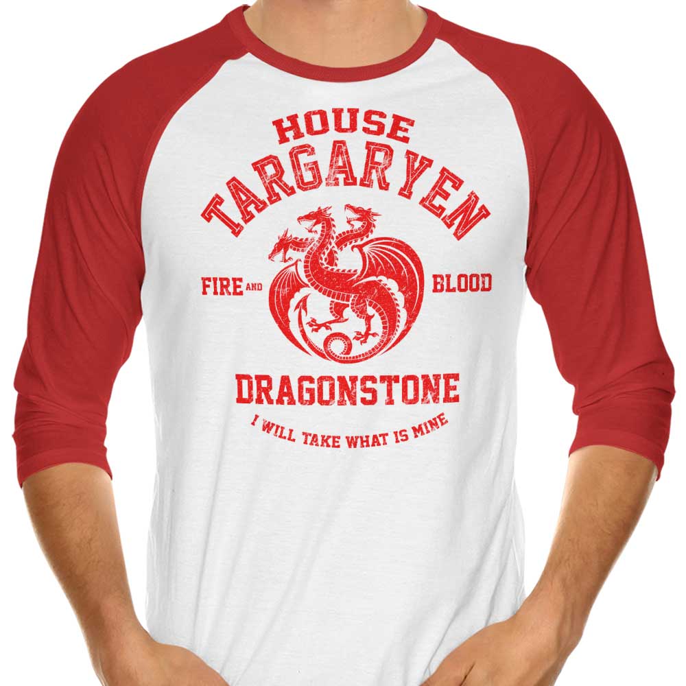 Digital Phoenix's 3/4 Sleeve Raglan T-Shirt Inspired by Fire and Blood