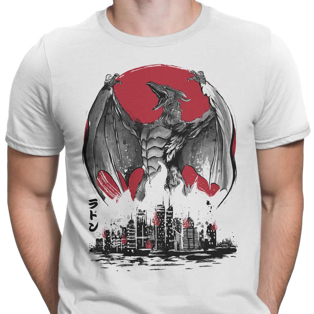 Dr. Monekers' Pteranodan Rising Sumi-e Men's Stylish Cotton Apparel