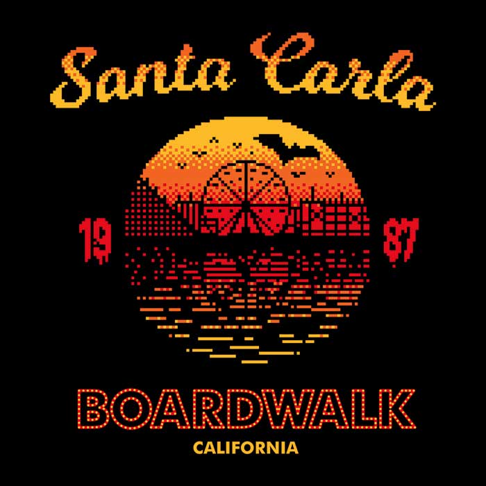 Stationjack's Santa Carla Sunset Men's Fashionable T - Shirts